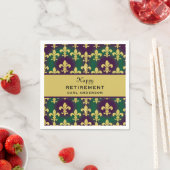 Benutzerdefinierte Mardi Gras Ruhestandsfeier Serviette (Beispiel)