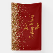 Benutzerdefinierte marine und goldene Geburtstagsf Banner (Vertikal)