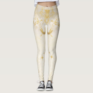 Benutzerdefinierte Marken-Goldharz-Ästhetik-Zitate Leggings