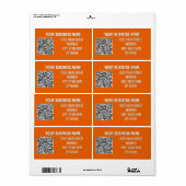Benutzerdefinierte Marken-QR-Code-Name-Adressetike (Vorne)