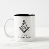 Benutzerdefinierte Masonic-Tasse | Freemason Gesch Zweifarbige Tasse (Links)