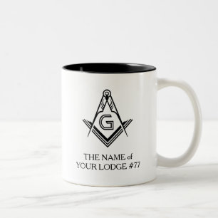 Benutzerdefinierte Masonic-Tasse   Freimaurergesch Zweifarbige Tasse