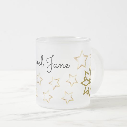 Benutzerdefinierte Mattierte Tasse mit einem Star- (VorderseiteRechts)
