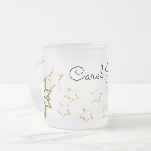 Benutzerdefinierte Mattierte Tasse mit einem Star- (Vorderseite Links)