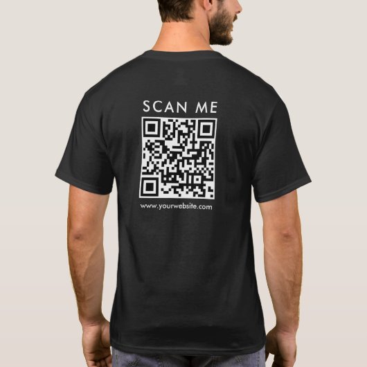 Benutzerdefinierte Mäuse QR-Code scannen Rückdruck T-Shirt (Rückseite)