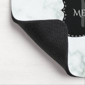 Benutzerdefinierte Mauspad Marmor Monogramm Name (Ecke)