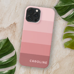 Benutzerdefinierte Mauve Taupe Pfirsich-Rosa Strei Case-Mate iPhone Hülle