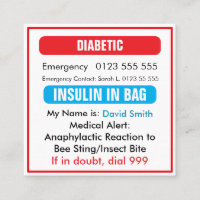 Benutzerdefinierte medizinische Alarm-Rot-Diabetes