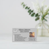 Benutzerdefinierte medizinische Warnkarte Notfallk Visitenkarte (Stehend Vorderseite)