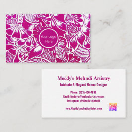 Benutzerdefinierte Mehndi Artist Business Card mit Visitenkarte