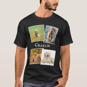 Benutzerdefinierte Mehrfach-Foto-Hundekollage für  T-Shirt