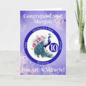 Benutzerdefinierte Meilensteinkarte | Elegante Sob Karte (Vorderseite)