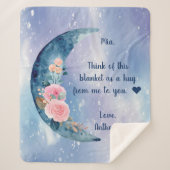 Benutzerdefinierte Meldung "Blue Crescent Moon" Sherpadecke (Vorderseite)