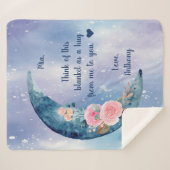 Benutzerdefinierte Meldung "Blue Crescent Moon" Sherpadecke (Vorderseite (Horizontal))