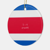 Benutzerdefinierte Meldung Costa Rica Flag Keramik Ornament (Links)