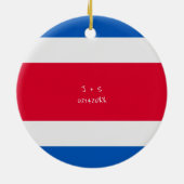 Benutzerdefinierte Meldung Costa Rica Flag Keramik Ornament (Hinten)