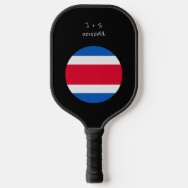 Benutzerdefinierte Meldung Costa Rica Flag Pickleball Schläger