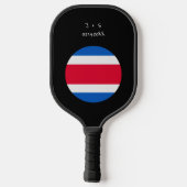 Benutzerdefinierte Meldung Costa Rica Flag Pickleball Schläger (Rückseite)