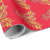Benutzerdefinierte Meldung: Flame Phoenix Rising o Geschenkpapier (Rolleneckpunkt)