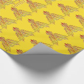 Benutzerdefinierte Meldung: Flame Phoenix steigt a Geschenkpapier (Ecke)