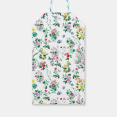 Benutzerdefinierte Meldung für helles Blumenmuster Geschenkanhänger (Rückseite)