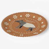 Benutzerdefinierte Meldung für malayische oder asi Pappteller (Schrägansicht)