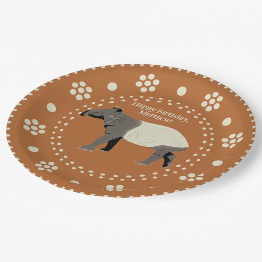 Benutzerdefinierte Meldung für malayische oder asi Pappteller (Schrägansicht)