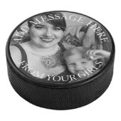 Benutzerdefinierte Meldung für Schwarzweiß-Foto Eishockey Puck (3/4)