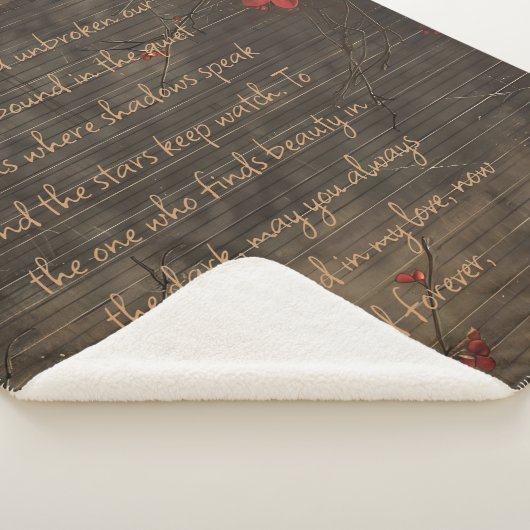 Benutzerdefinierte Meldung Holz und Kirschblossom Sherpadecke (3/4)