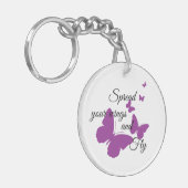 Benutzerdefinierte Meldung "Inspiration Butterfly" Schlüsselanhänger (Vorderseite links)