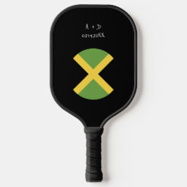 Benutzerdefinierte Meldung Jamaica-Flagge Pickleball Schläger