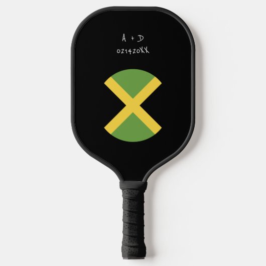 Benutzerdefinierte Meldung Jamaica-Flagge Pickleball Schläger (Vorderseite)