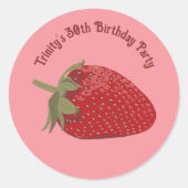 Benutzerdefinierte Meldung "Rot und Rosa" Runder Aufkleber (Vorderseite)