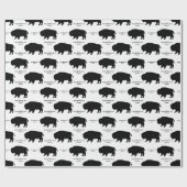 Benutzerdefinierte Meldung "Schwarz und Weiß" Buff Geschenkpapier (Flach)