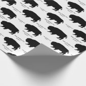 Benutzerdefinierte Meldung "Schwarz und Weiß" Buff Geschenkpapier (Ecke)