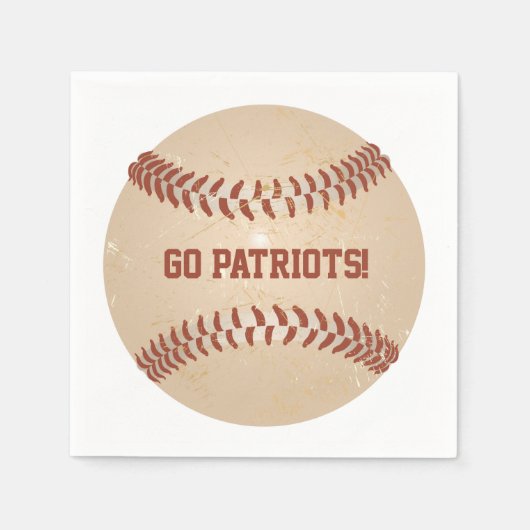 Benutzerdefinierte Meldung stört Baseball Serviette (Vorderseite)