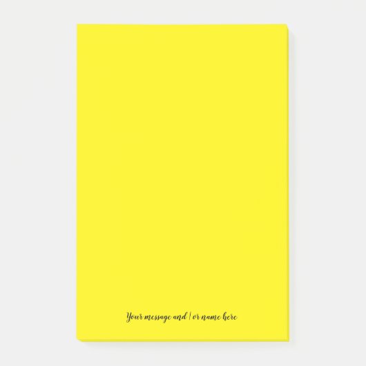 Benutzerdefinierte Meldung Vibranly Bright Yellow Post-it Klebezettel (Vorderseite)