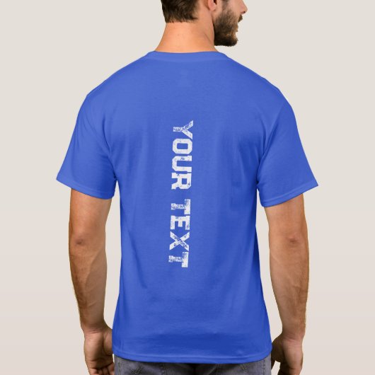 Benutzerdefinierte Mens Doppelseitig Deep Royal Mo T-Shirt (Rückseite)