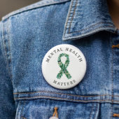 Benutzerdefinierte Mental Health Matters Botanisch Button