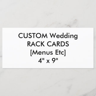 Benutzerdefinierte Menü- und Programmkarten 4" x 9 Menükarte