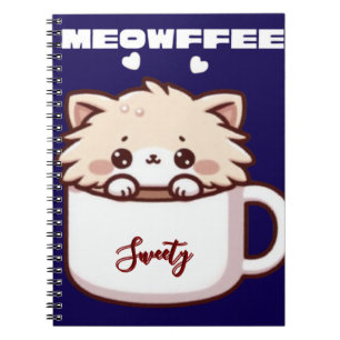 Benutzerdefinierte Meowffee Süße Kaffee Katze Notizblock