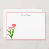 Benutzerdefinierte Merkkarten-Tulips Mitteilungskarte (Vorne/Hinten)