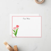 Benutzerdefinierte Merkkarten-Tulips Mitteilungskarte (Vorderseite/Rückseite Beispiel)