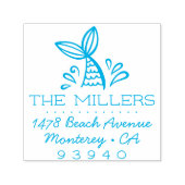 Benutzerdefinierte Mermaid-Adressenselbstfarben-Br Permastempel (Design)