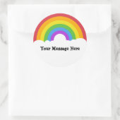 Benutzerdefinierte Message Rainbow und Wolken Runder Aufkleber (Tasche)