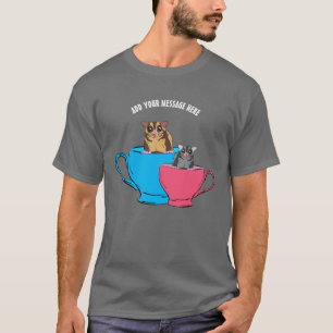 Benutzerdefinierte Message Sugar Gliders in Teacup T-Shirt