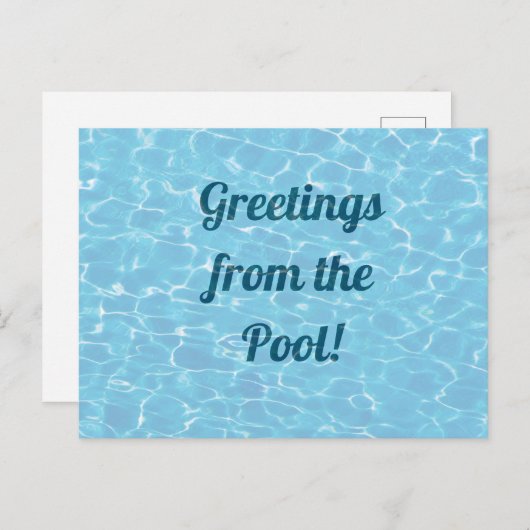 Benutzerdefinierte Message Swimming Pool Postkarte (Vorne/Hinten)