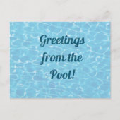 Benutzerdefinierte Message Swimming Pool Postkarte (Vorderseite)
