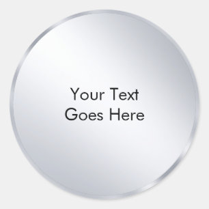 Benutzerdefinierte metallische Silver-Vorlage Hinz Runder Aufkleber