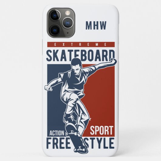 Benutzerdefinierte Mikrogramm-Skateboard-Telefonfä Case-Mate iPhone Hülle (Rückseite)
